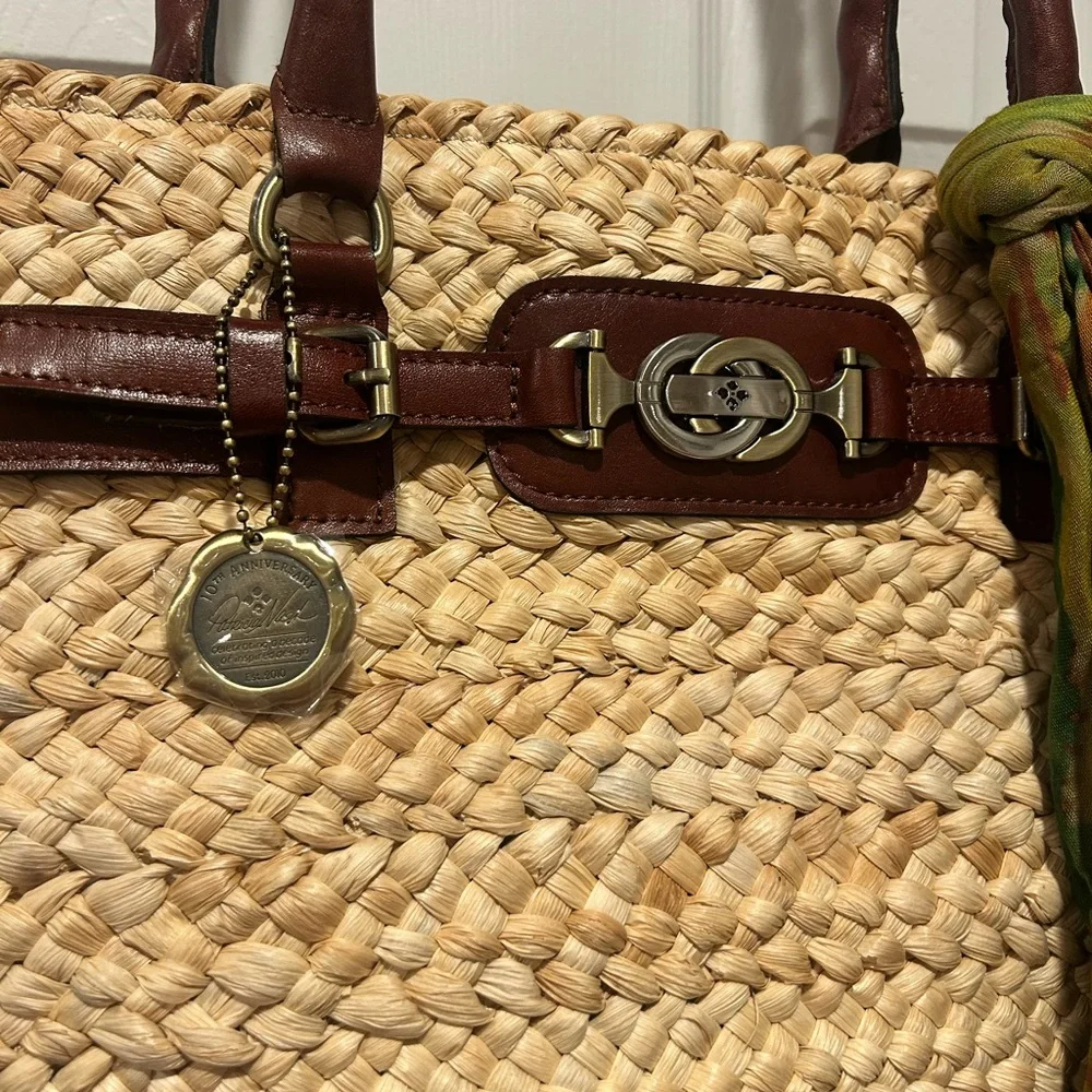 Patricia Nash Tan and Brown Woven Tote - Picture 2 of 7